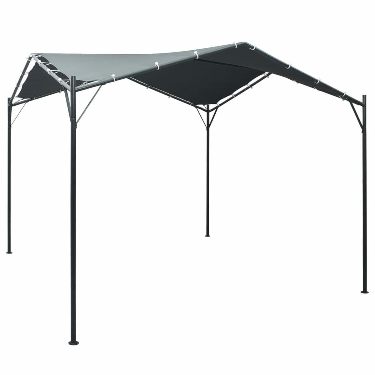 Steel Frame Garden Canopy Tent Sun Shelter 9.8ft x 9.8ft x 8.5ft Z892