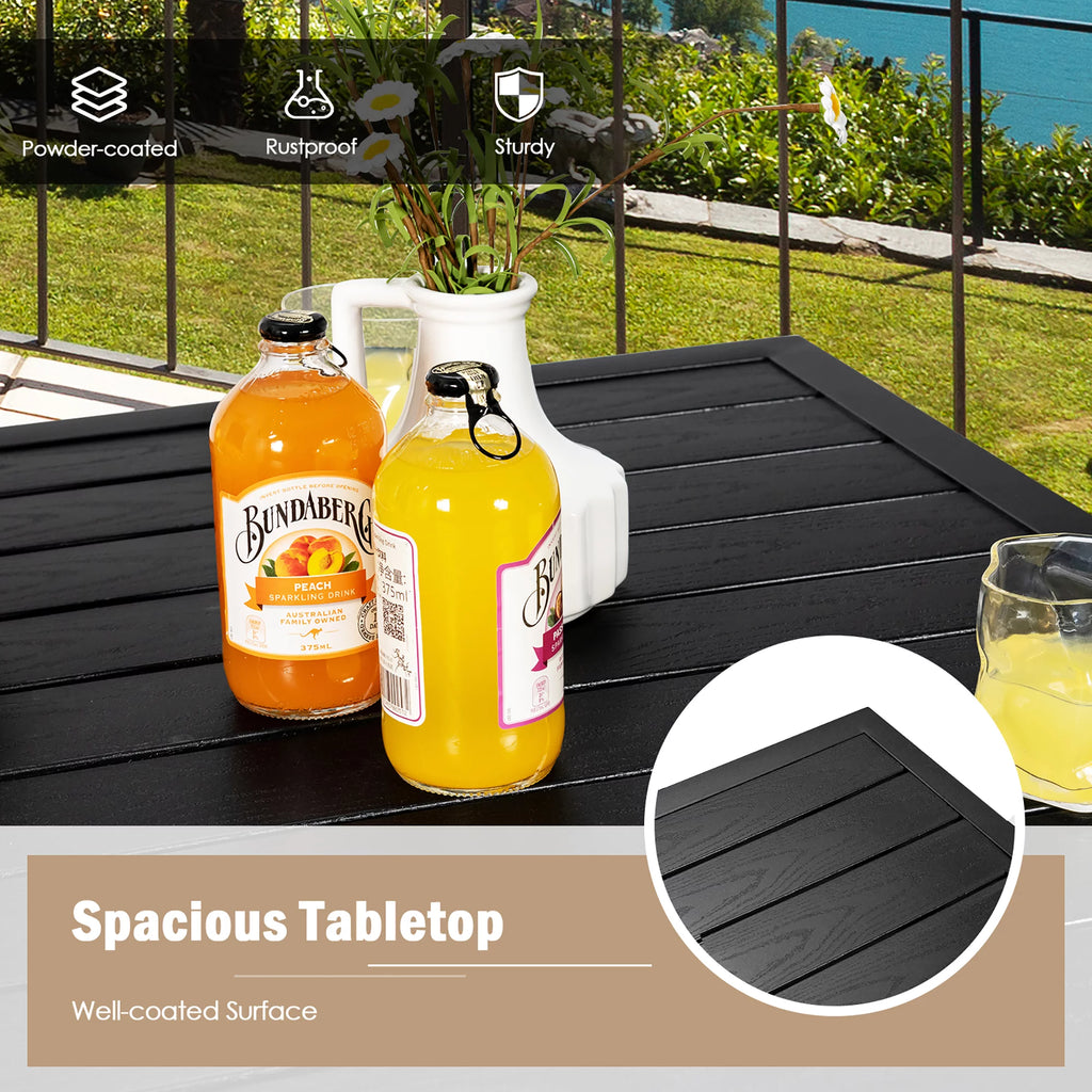 32'' Black Metal Patio Bar Table O471039
