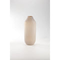 14" Cream Rustic Hand Blown Glass Vase Y3402