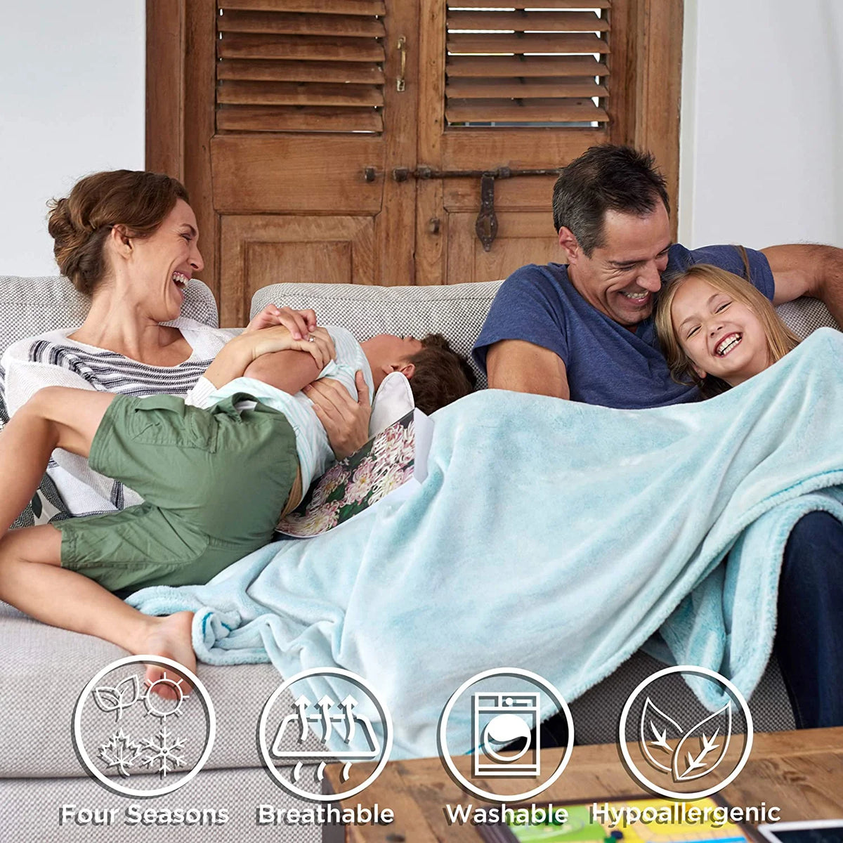 Oversized Microfiber Velvet Polyester Throw Blanket C510225