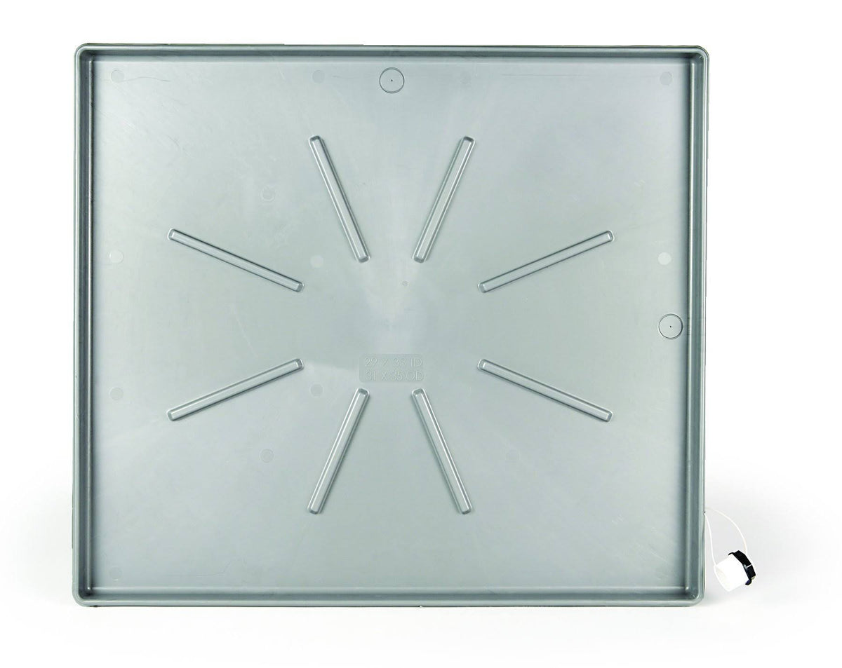 Low Profile Washing Machine Drain Pan with PVC Fitting Z531381