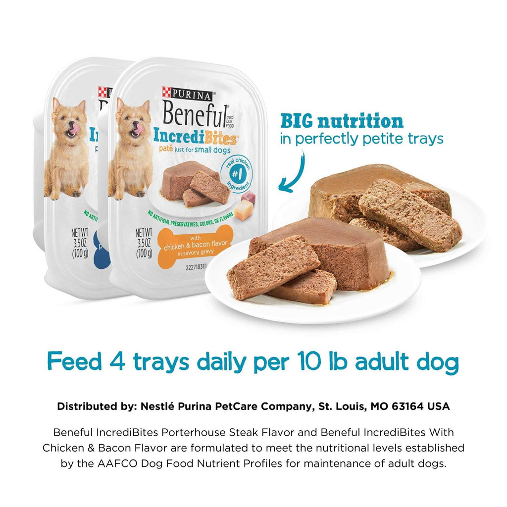 Steak & Chicken Pate Wet Small Dog Food Trays H557605