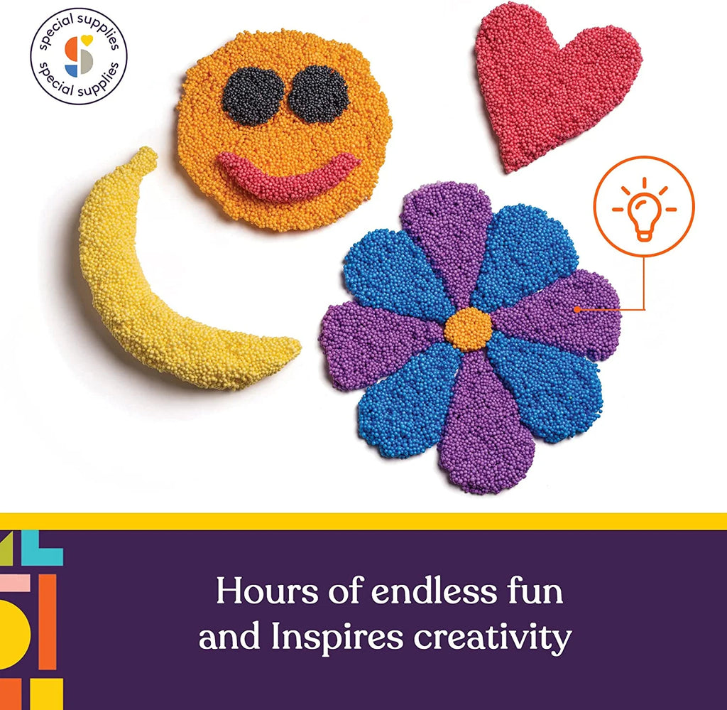Fun Foam Modeling Foam Beads Play Kit, 10 Blocks Children's Educational Clay for Arts Crafts Kindergarten, Preschool Kids Toys N60585