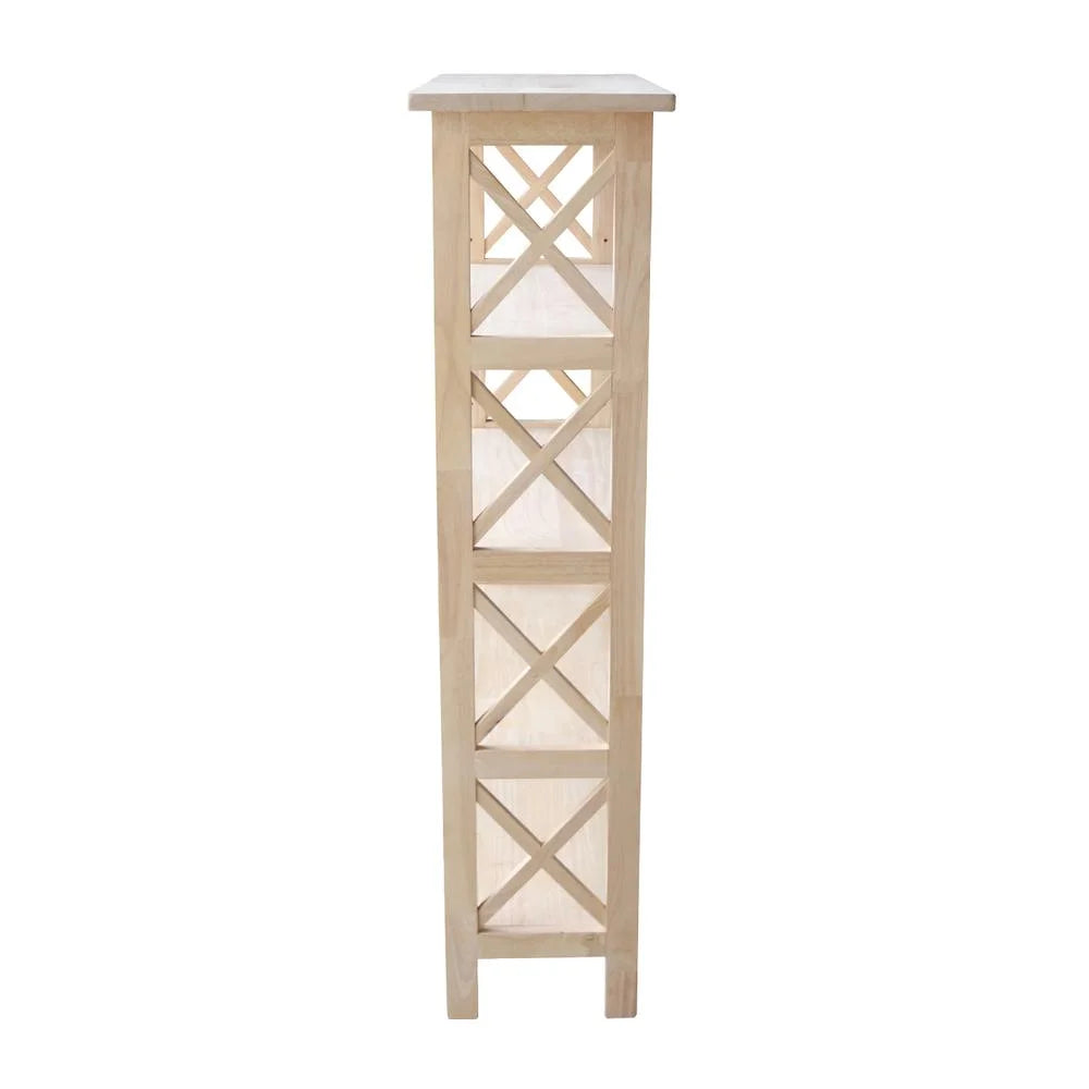 Solid Wood 4 Tier Shelf Unit H6464