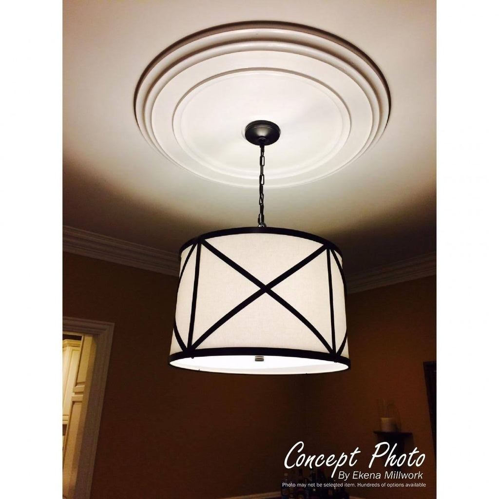 23 5/8 inchod x 3 5/8 inchid x 1 5/8 inchp Hand-Painted Night Shade Ceiling Medallion R688639