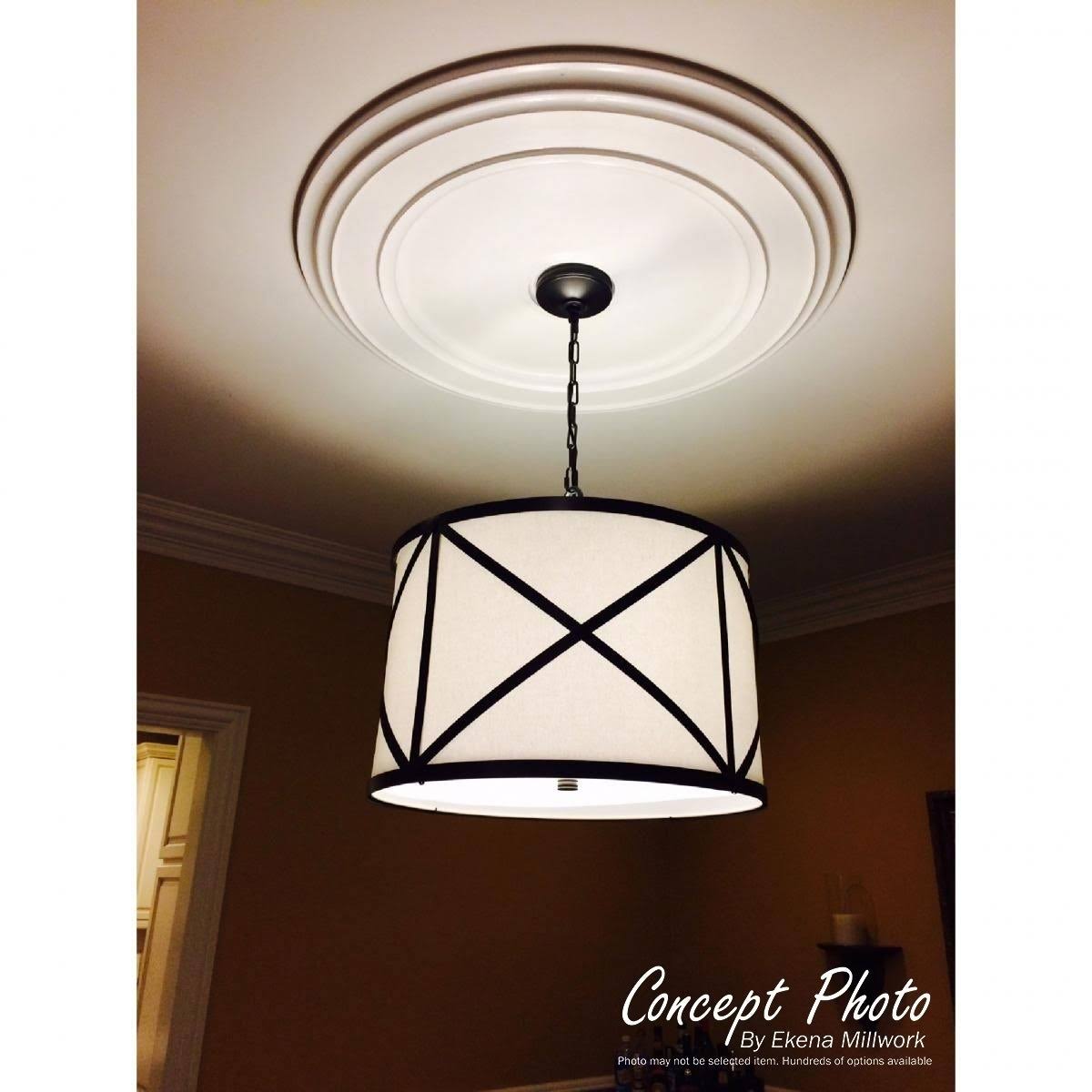 23 5/8 inchod x 3 5/8 inchid x 1 5/8 inchp Hand-Painted Night Shade Ceiling Medallion R688639