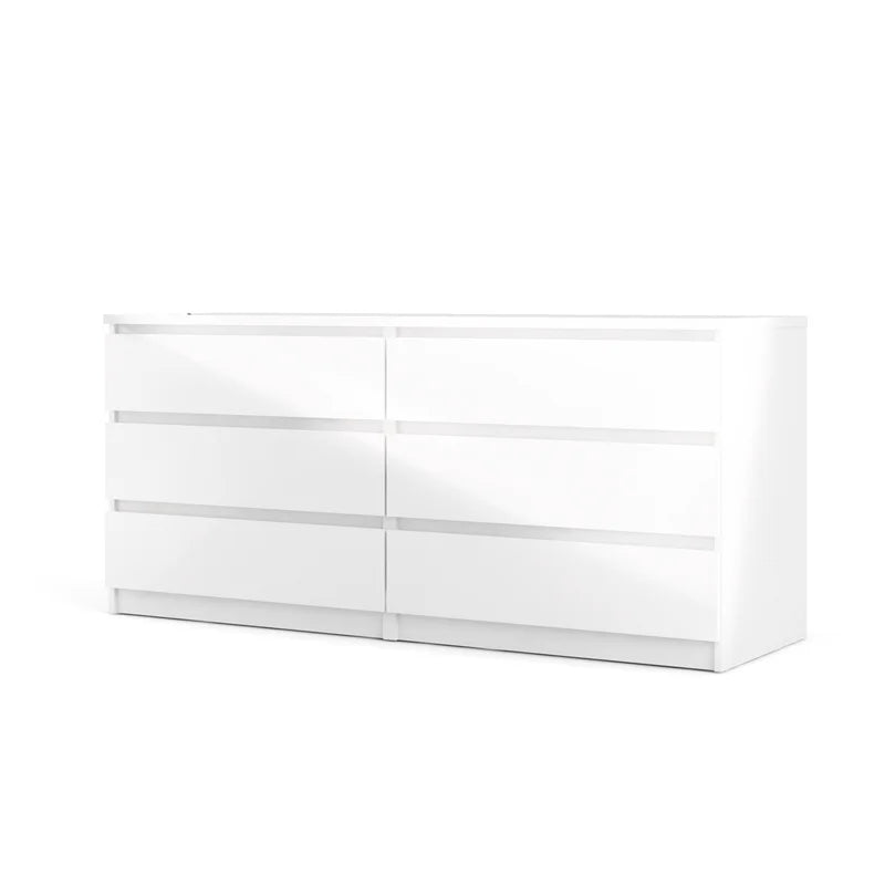 2 Piece 5 Drawer Chest and 6 Drawer Double Dresser G244035