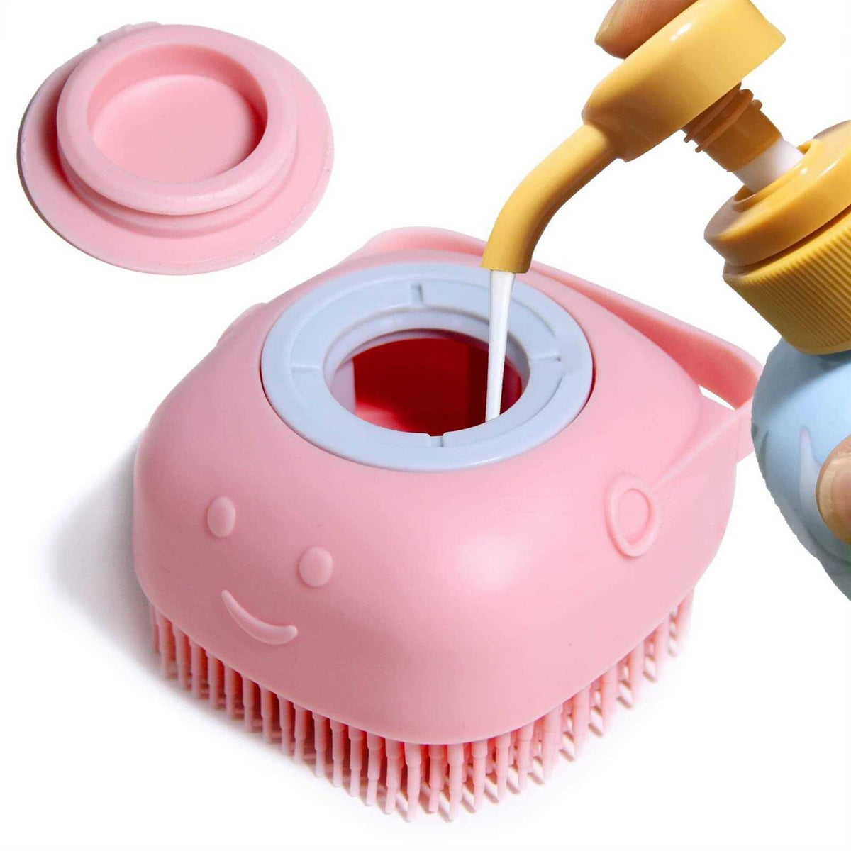 Dog Bath Brush with Shampoo Dispenser U634
