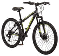 24-in. Unisex Mountain Bike, Black and Yellow, 21 Speeds F729