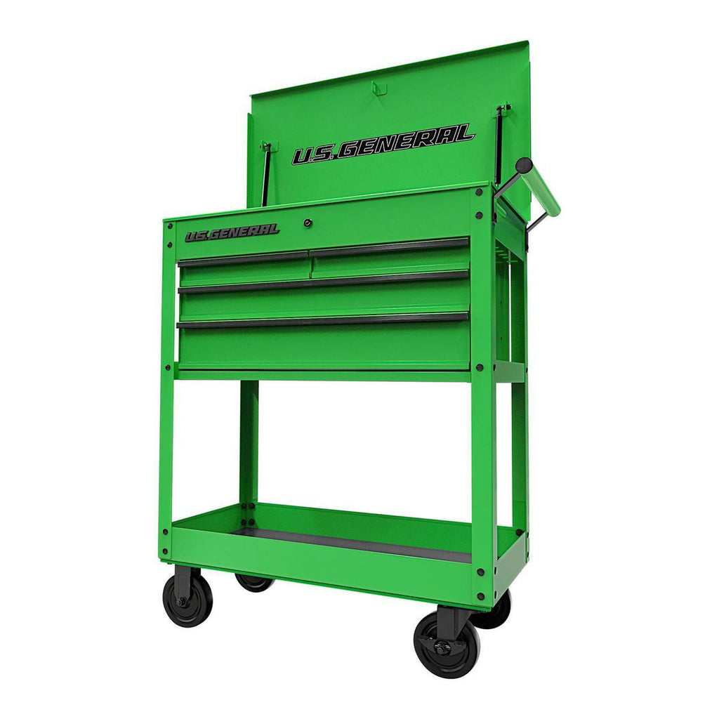 30 in. 4-Drawer Tech Cart, Red W3735