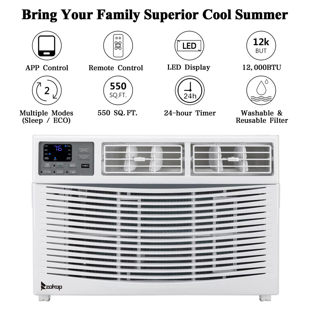 12000BTU Window Air Conditioner with Remote Control F2334