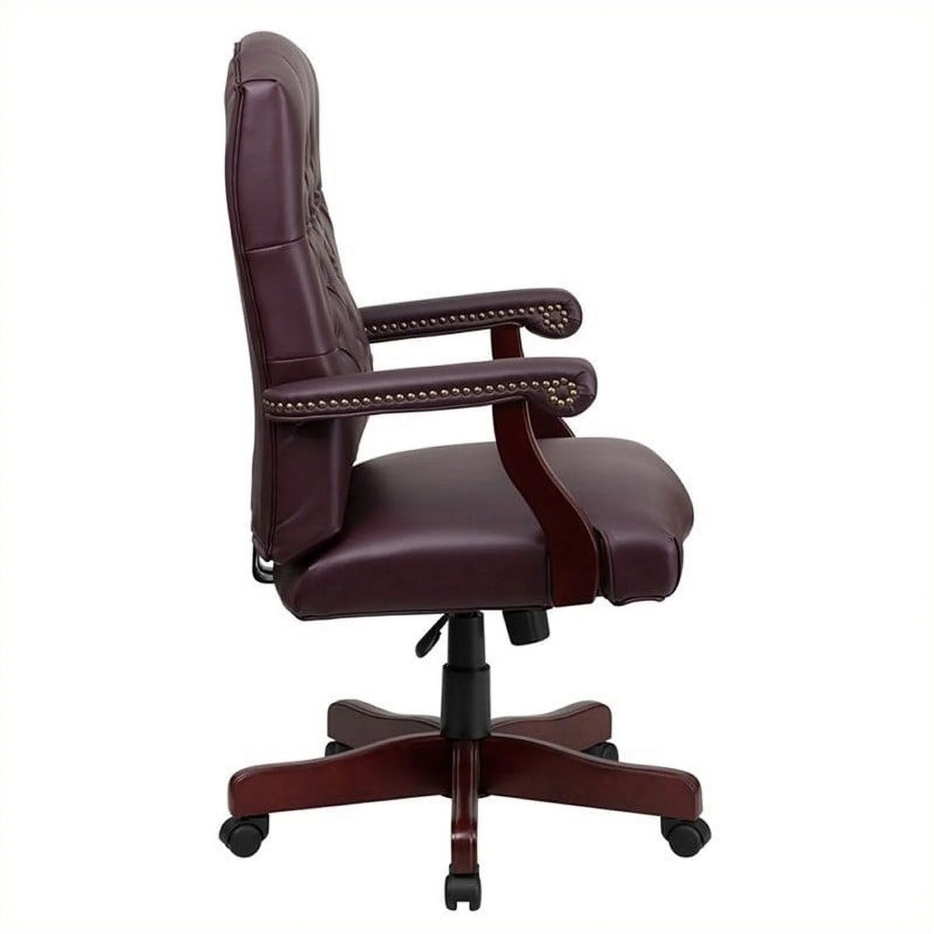 Leather Swivel Office Chair U314897