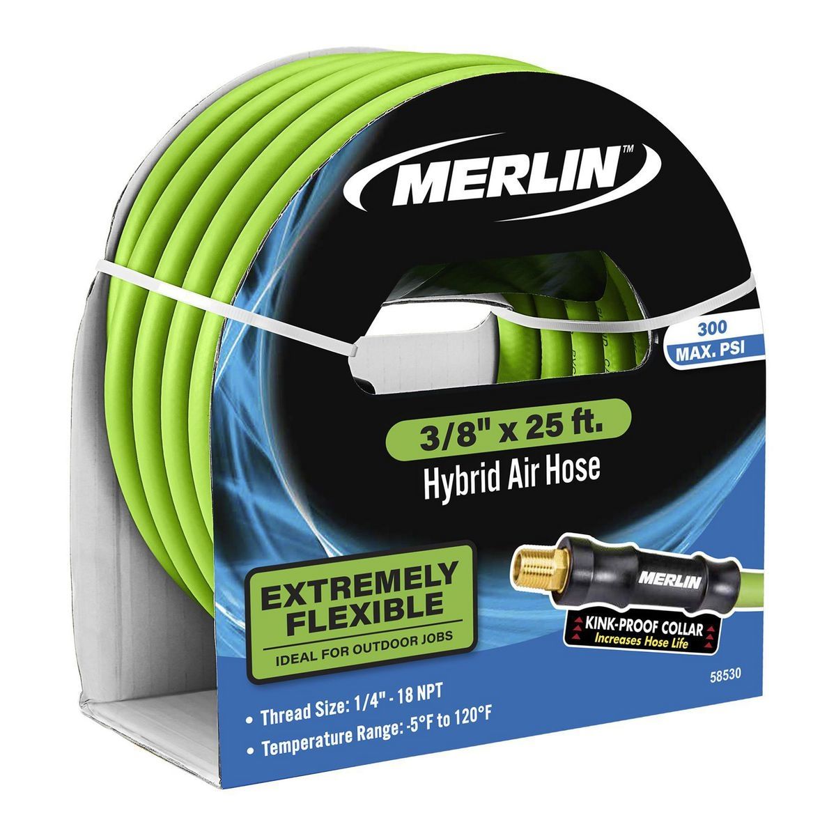 3/8 in. x 25 ft. PVC/Rubber Hybrid Air Hose C869073