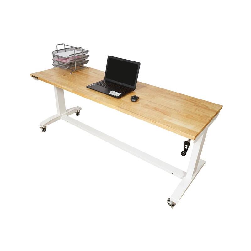 White Adjustable Height Worktable F94320