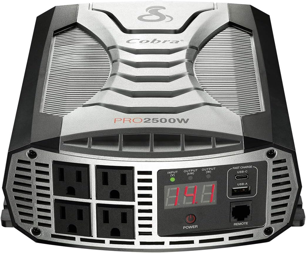 3000W Power Inverter with 4 AC Outlets and 2 USB Ports Y379426
