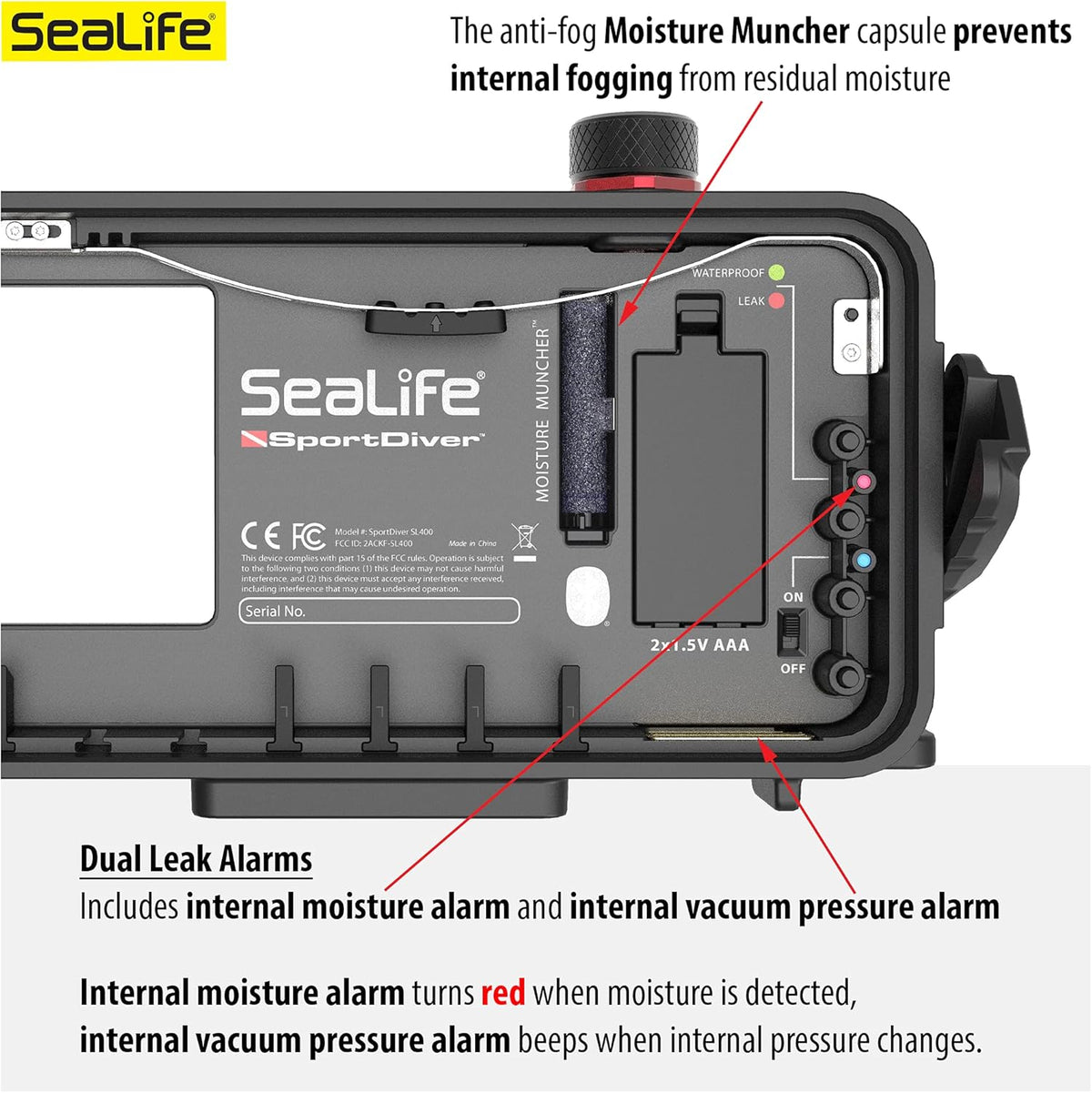 Waterproof Underwater Smartphone Scuba Case, Black, Without Light Z114