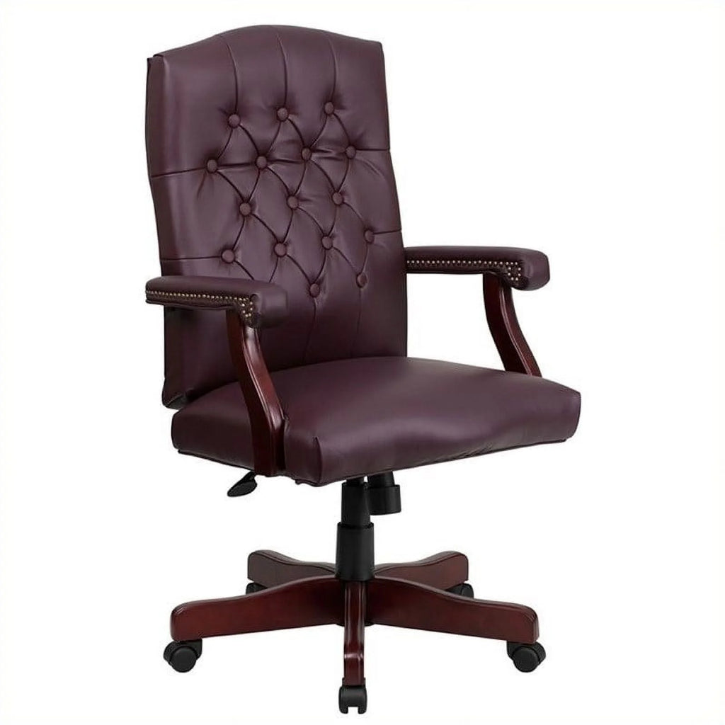 Leather Swivel Office Chair U314897