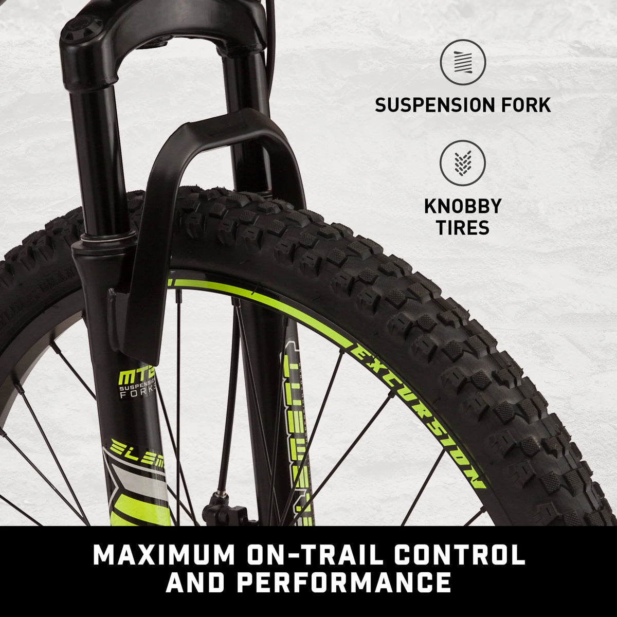 24-in. Unisex Mountain Bike, Black and Yellow, 21 Speeds F729