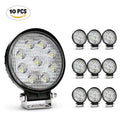 10 Pack 4 Inch 27W Round LED Work Light H37929