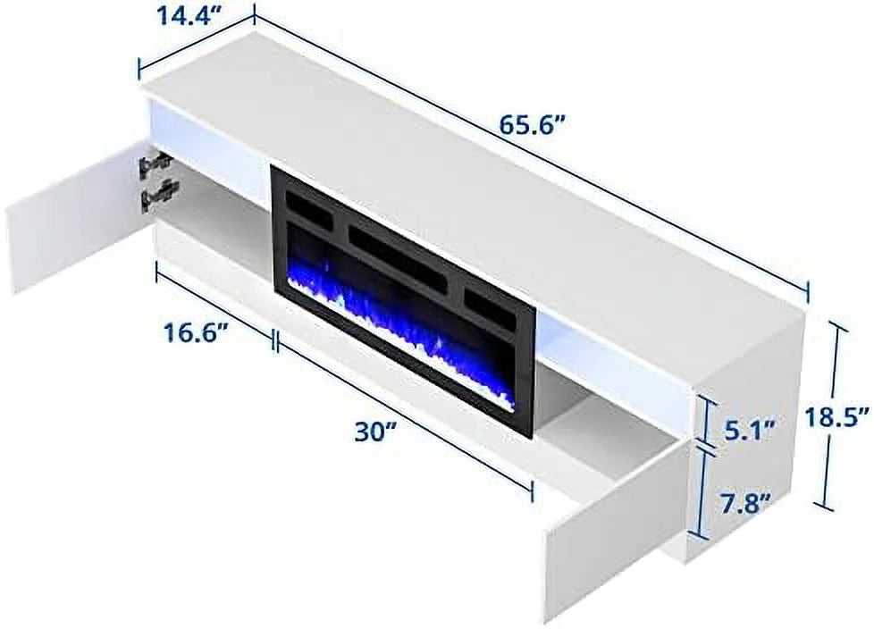 White Fireplace TV Stand for 75 inch TV F943317