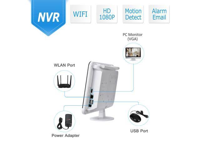 8CH 1TB NVR 1080p Wireless Security Camera System G9440