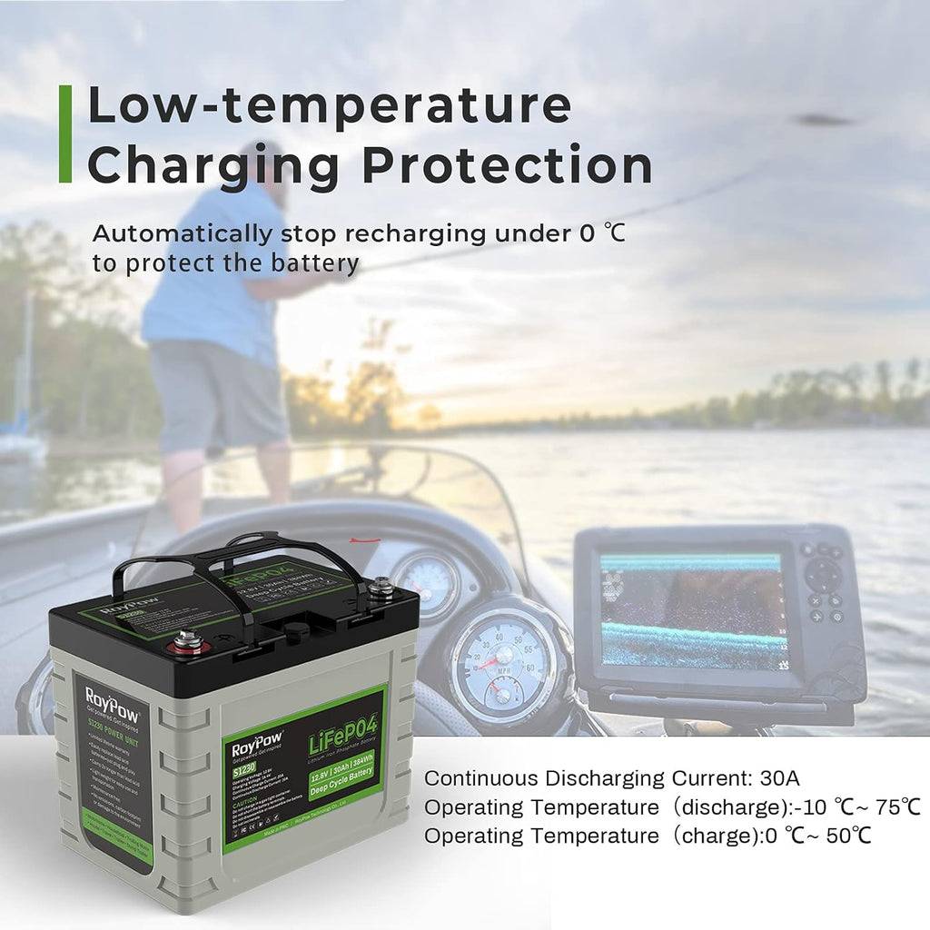 12V 30Ah LiFePO4 Deep Cycle Battery P7712