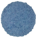 Sky Blue 30" Round Cotton Bathroom Rug J7861