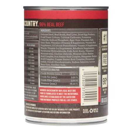 96% Real Beef Grain Free Canned Dog Food J5022